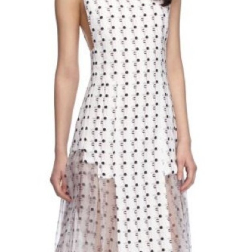 THAKOON Abstract Geometric-Print Combo Dress